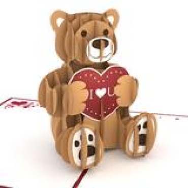 LovePop Love Bear 3D card