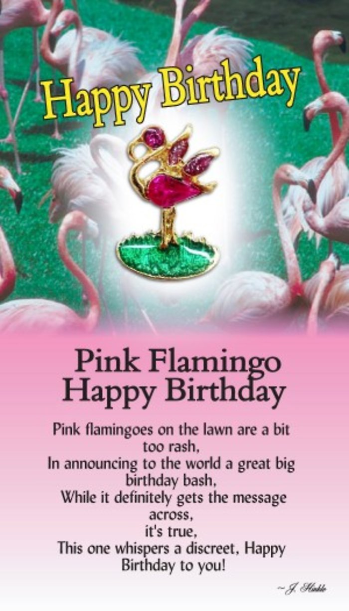 Pink Flamingo Happy Birthday
