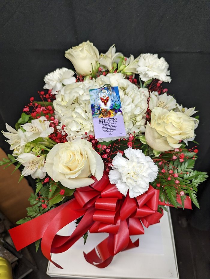 Angel July Birthstone Bouquet