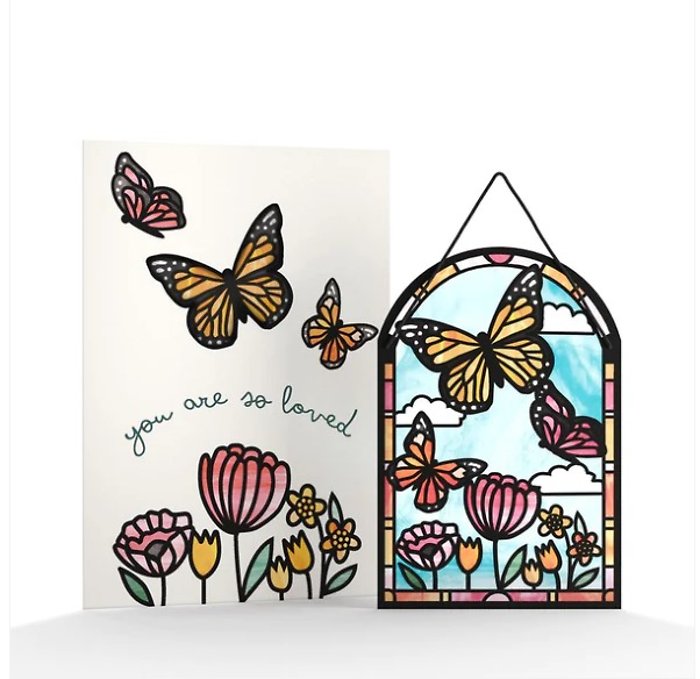 LovePop You Are So Loved Butterflies Suncatcher Card