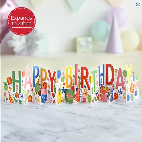 LovePop Happy Birthday LOOOOOONG CARD