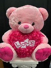 Jumbo Bear With Rose Heart (Pink)