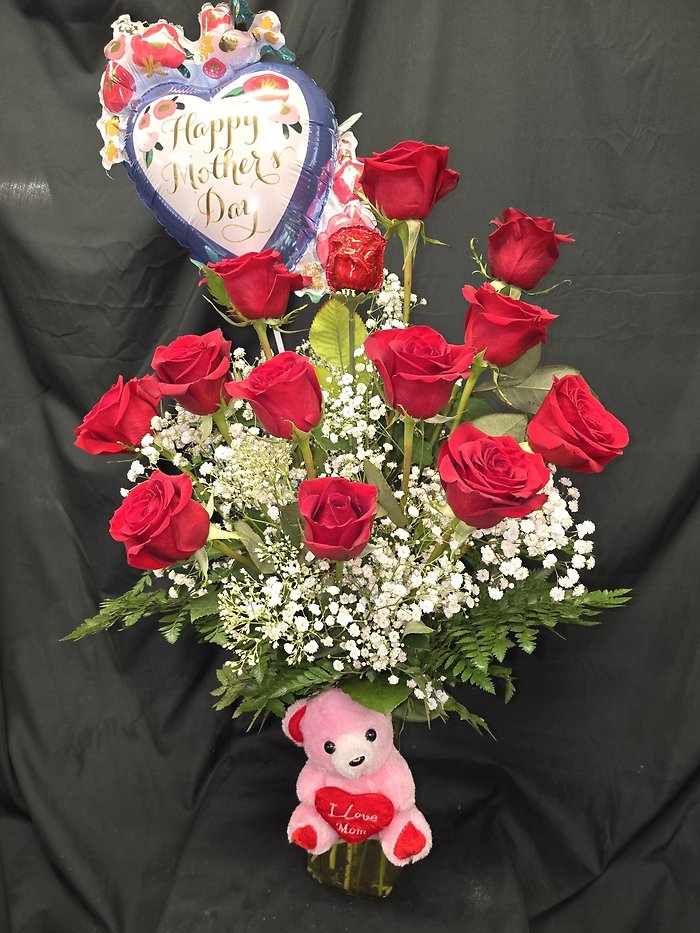 \"I Love Mom\" Mother\'s Day Rose Gift Set