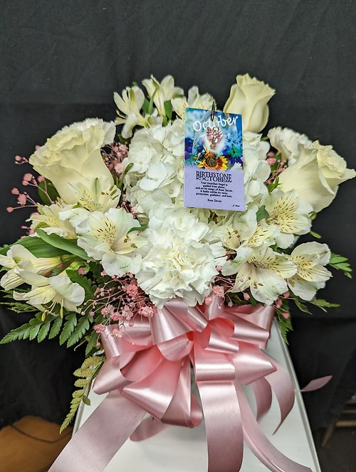 Angel October Birthstone Bouquet