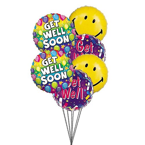 Get Well Balloon Bunch