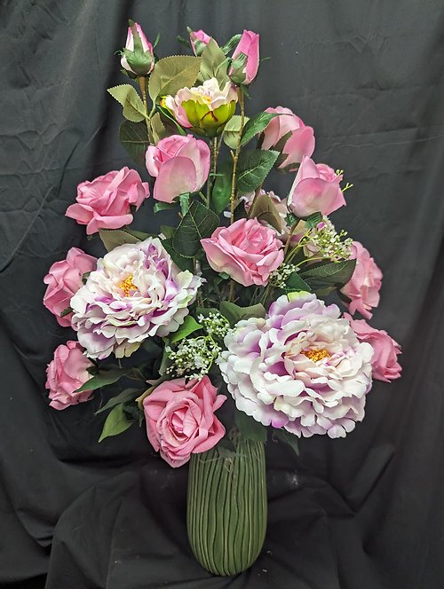 Evermore Pink and Orchid Artificial Vase