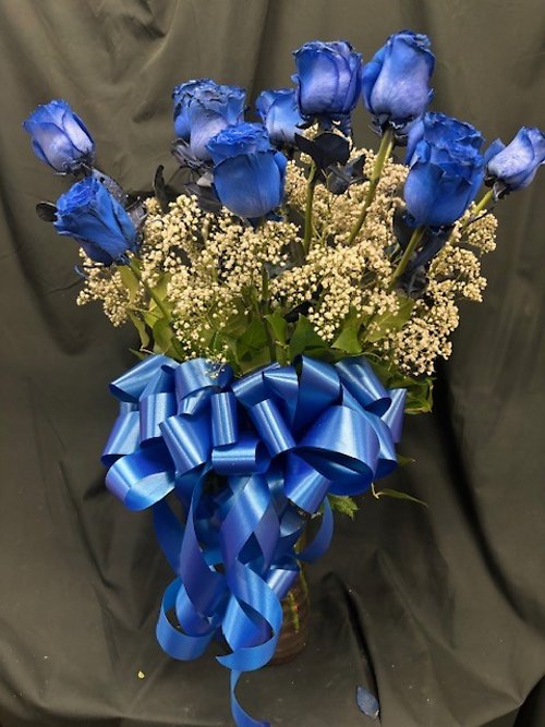 Dozen Blue Roses