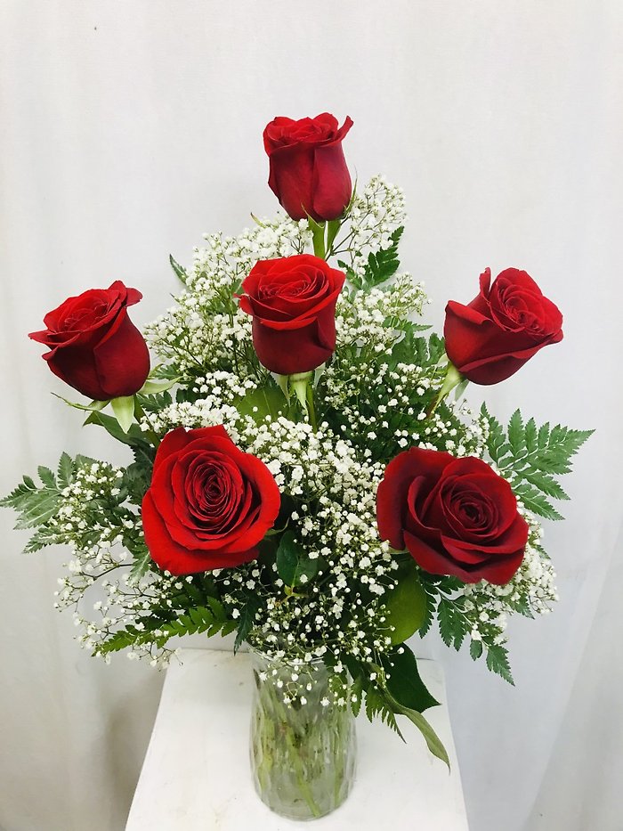 Classic Half Dozen Roses Mixed Colors