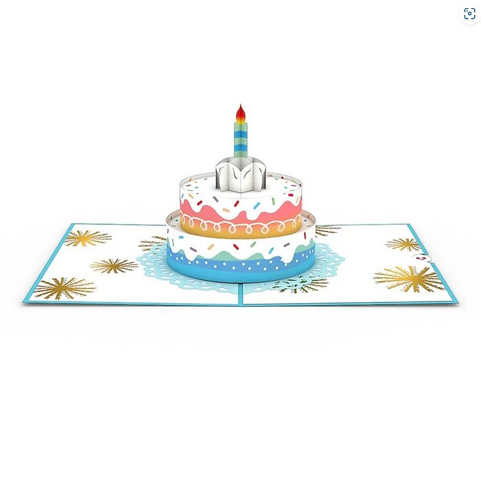 LovePop Happy Birthday Cake 3D card