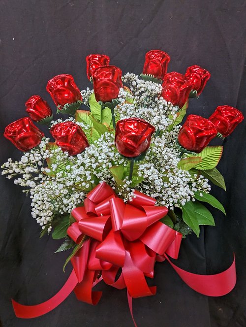 Doz. Chocolate Roses Vased