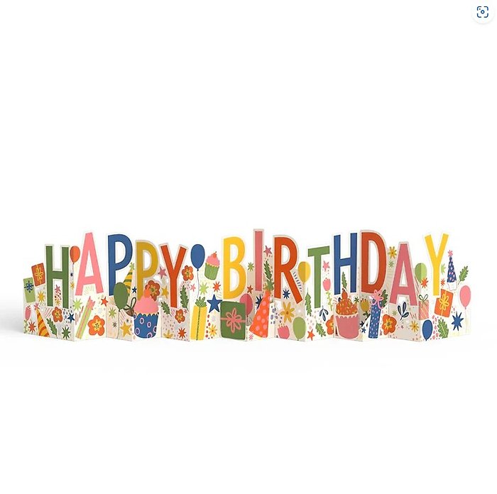 LovePop Happy Birthday LOOOOOONG CARD