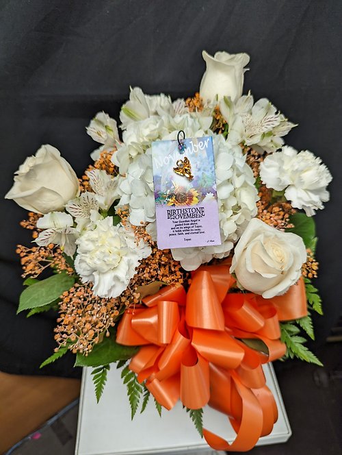 Angel November Birthstone Bouquet