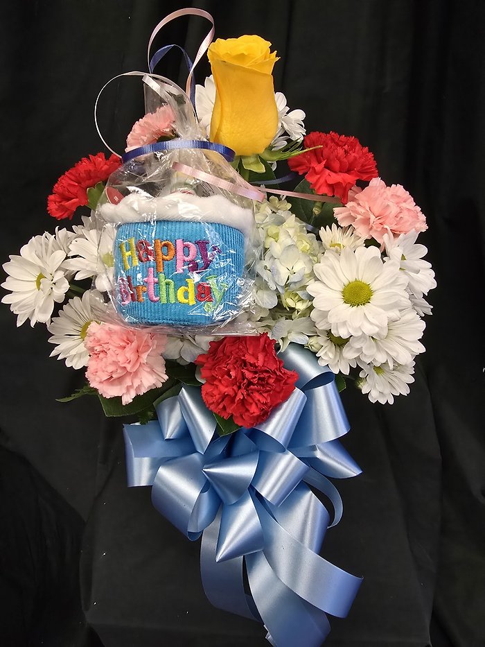 Singing Cupcake Birthday Bouq.