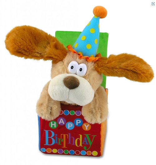 Flappy Birthday Puppy Animated Plush