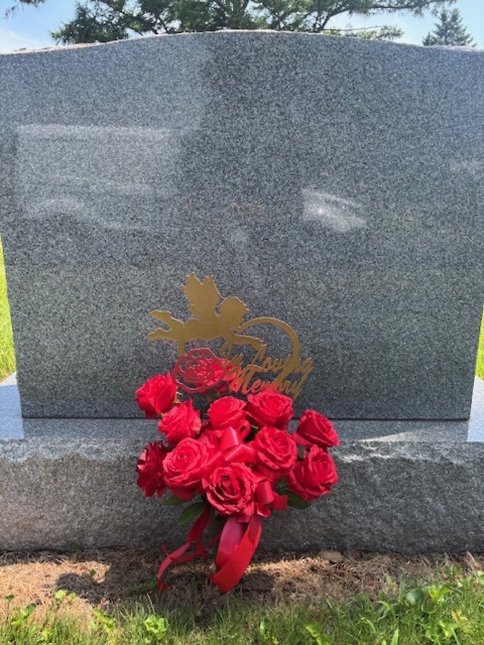 In Loving Memory Artificial Red Rose Tribute Cone