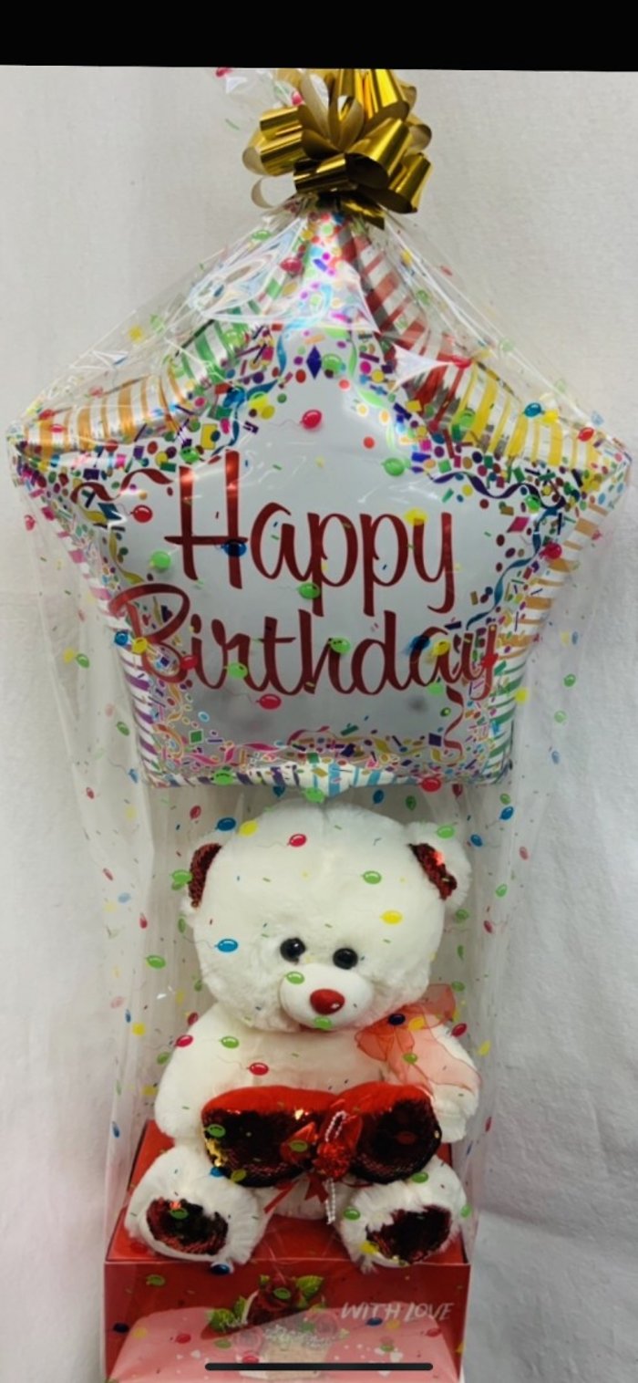 Birthday Plush and Balloon Gift Set