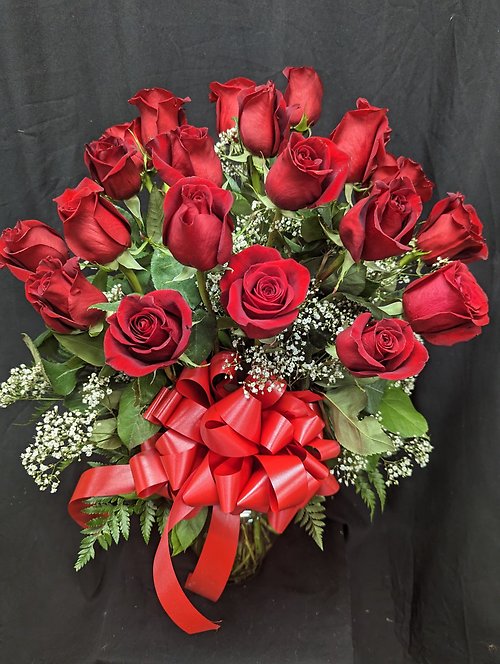 2 Dozen Roses Vased