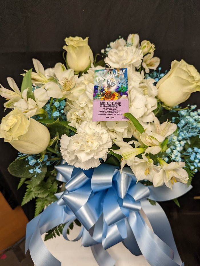 Angel December Birthstone Bouquet